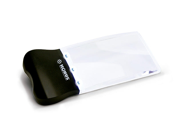 Konus Lupa Triled 2x Con Luz LED - Lupa de Mesa con Iluminación y Funda