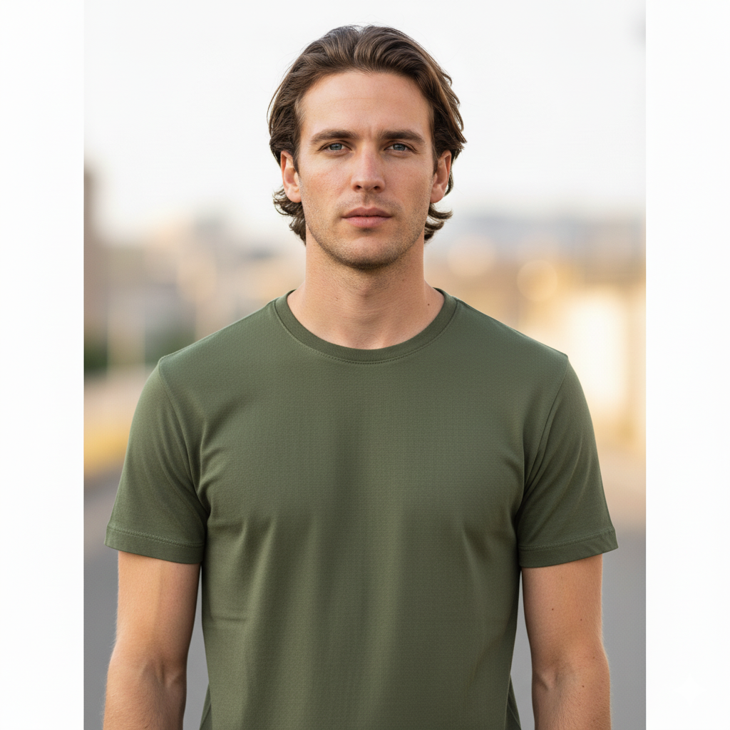 Mil-Tec Olive Green T-Shirt – Olive S | 100% Cotton