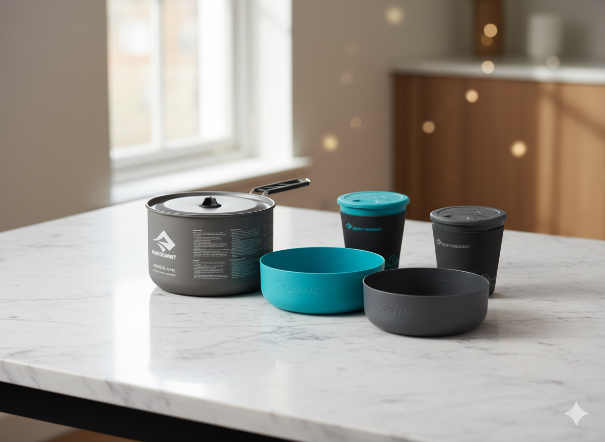 Conjunto de panelas Sea to Summit Alpha Pot Cookset 2.1 – Conjunto de cozinha leve para campismo e trilhos