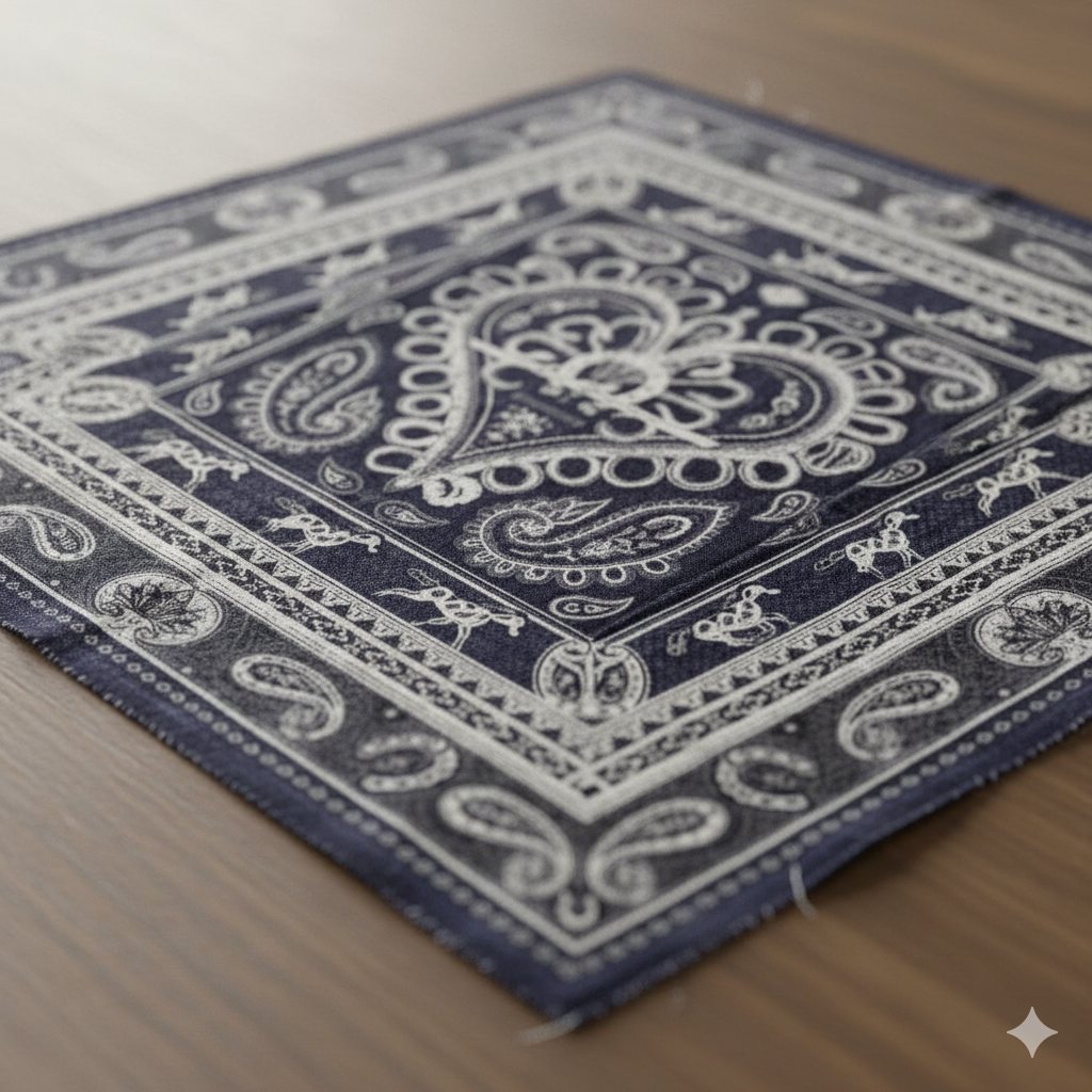 Bandana Western | Pañuelo Cowboy Estilo Western | Westernhalstuch Schwarz