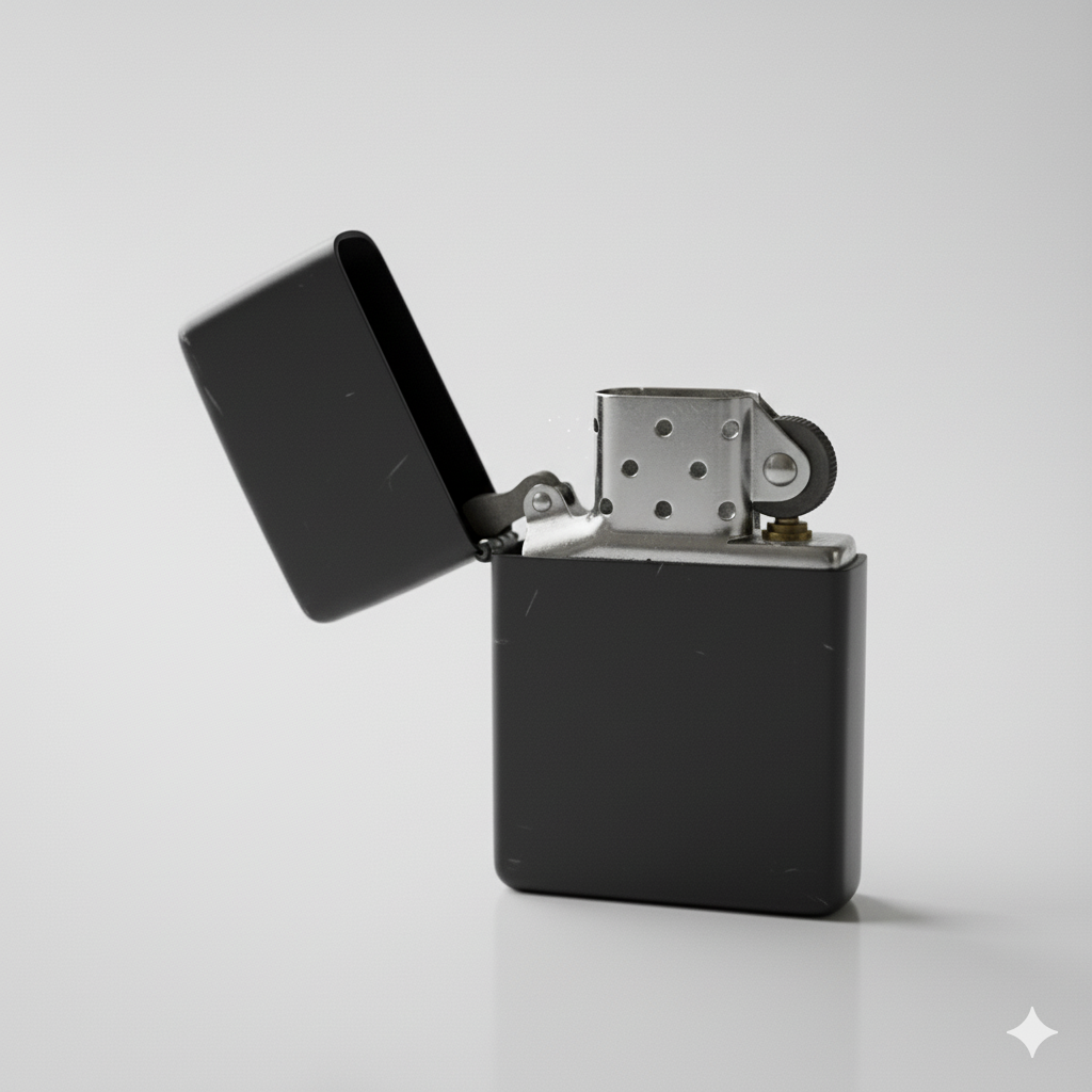 Mechero Militar a Prueba de Viento Negro – US Sturmfeuerzeug Black