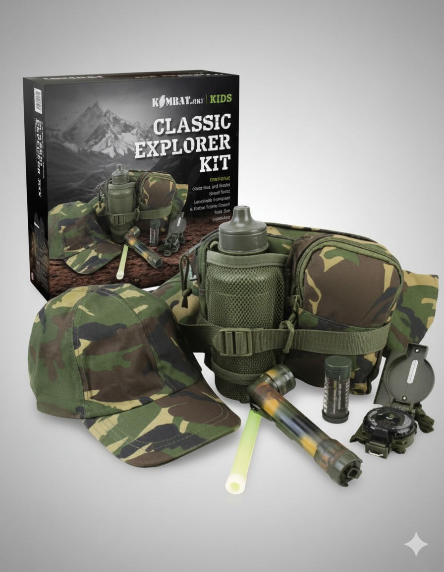 Kombat UK Kids Explorer Kit – DPM Woodland | Military Adventure Set for Kids