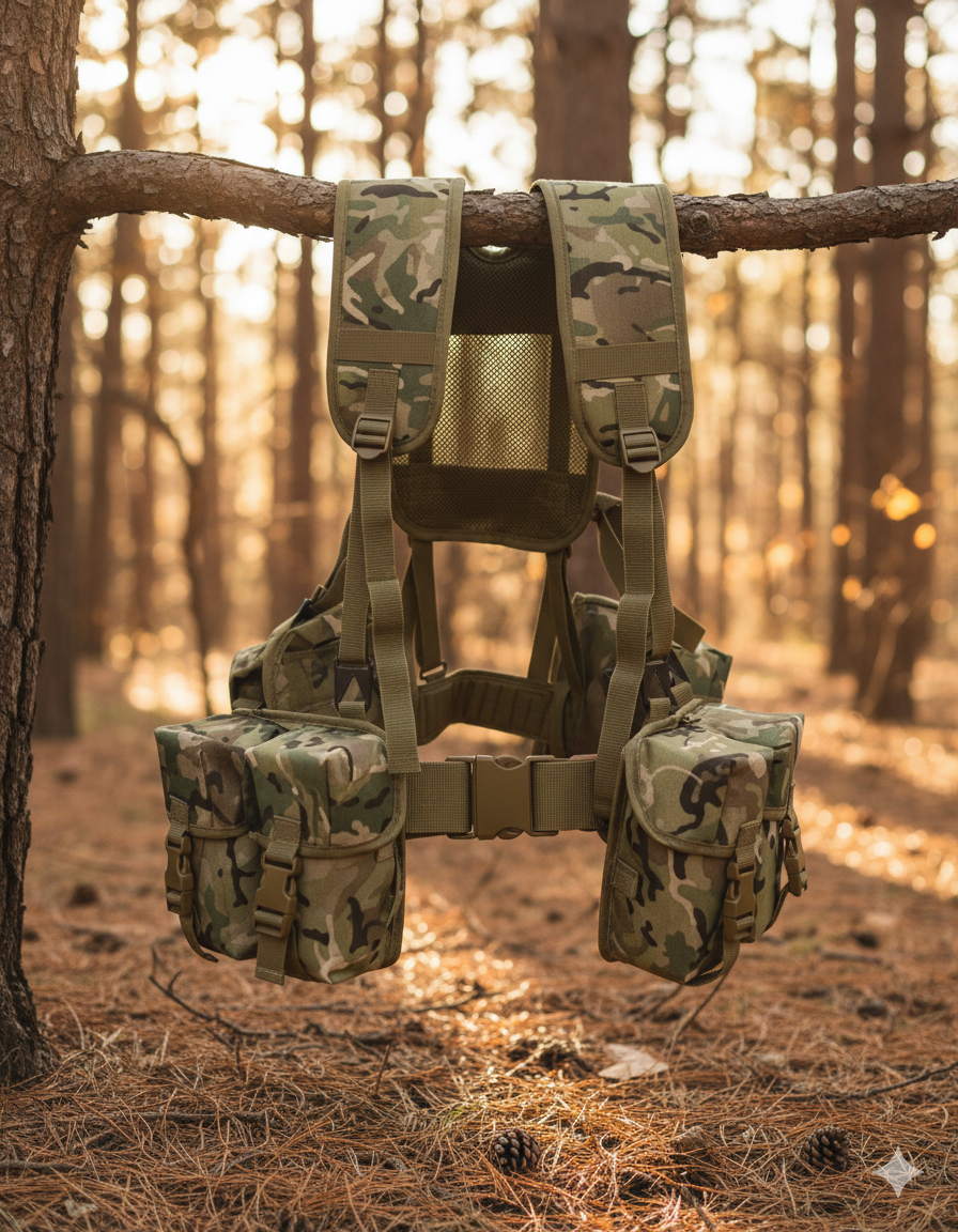 Sistema de Arnés Táctico PLCE 6 Piezas BTP – Equipo Militar Modular de Combate
