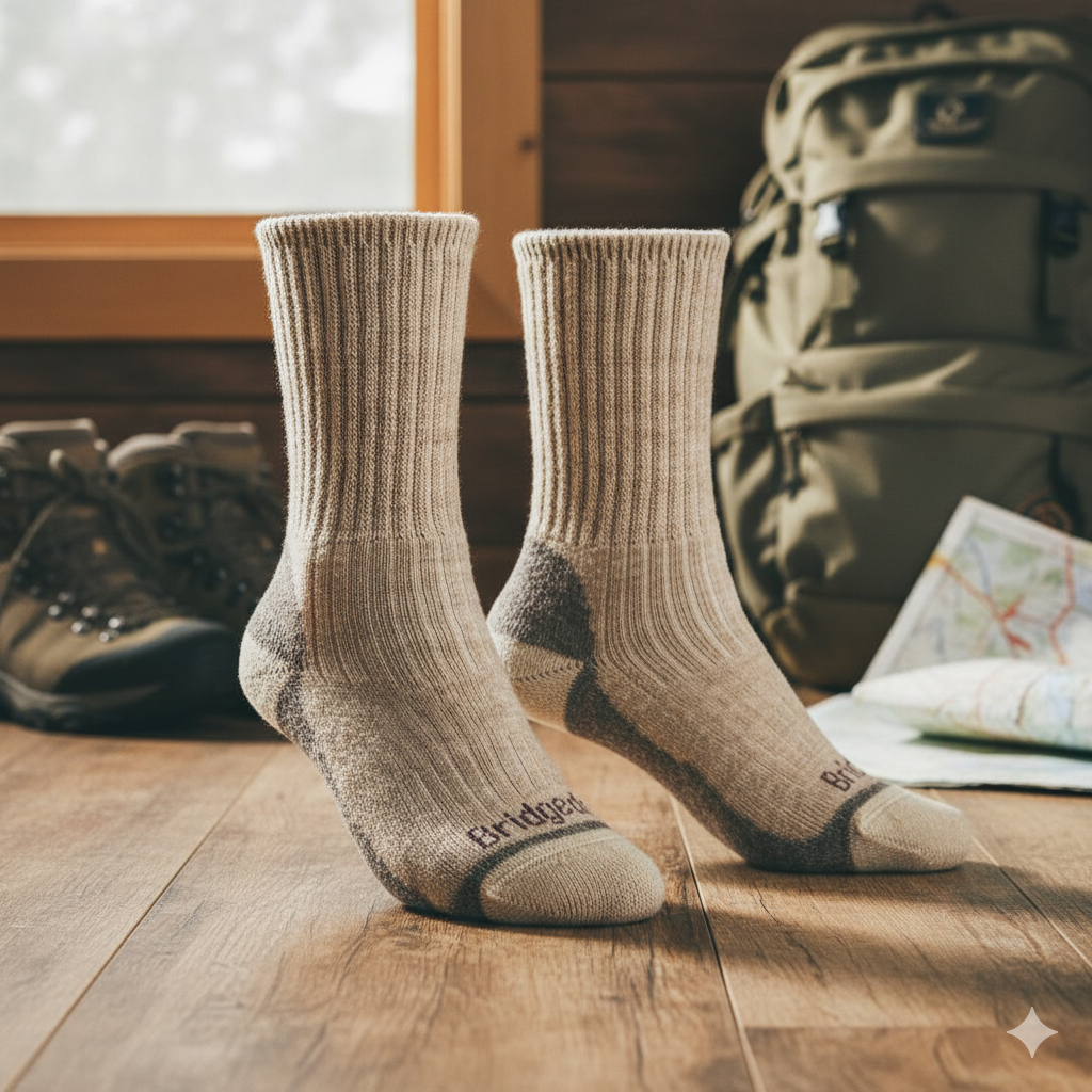 Meias de caminhada Bridgedale Hike Midweight Merino Comfort para mulher – Violeta