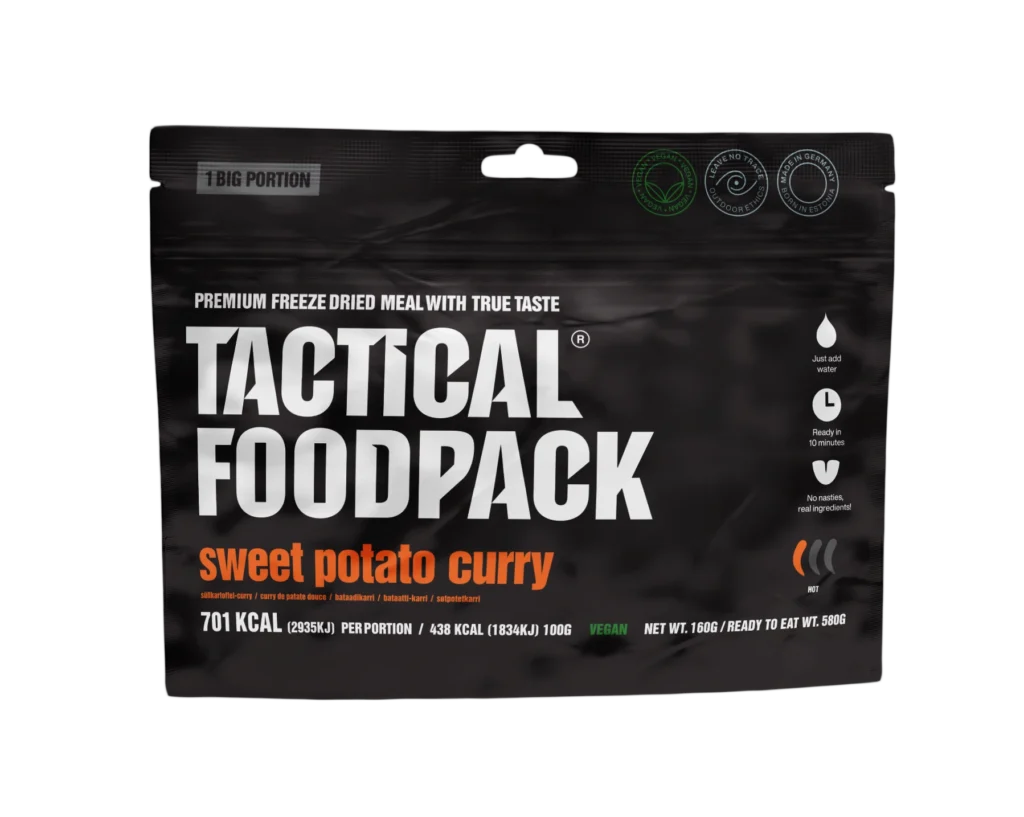 BIG Sweet Potato Curry – Comida Liofilizada Vegana Alta Energía para Outdoor