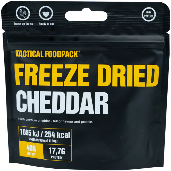Freeze-Dried Cheddar Cheese — Sabor auténtico y crujiente estés donde estés