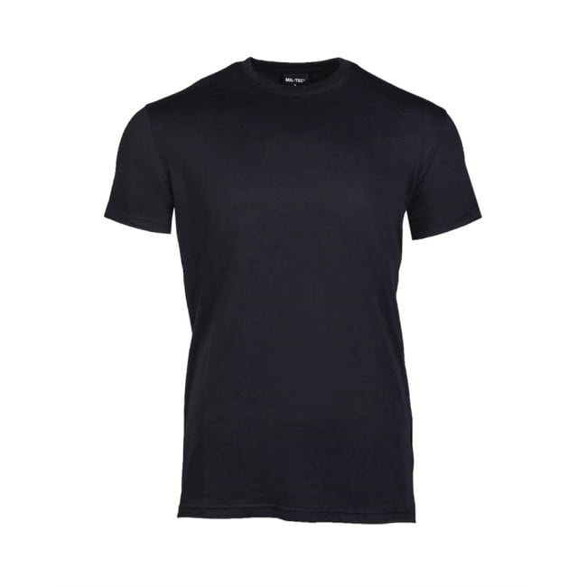 Mil-Tec Black T-Shirt – XL | 100% Cotton