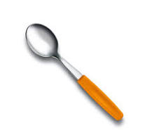 Cuchara de Postre Naranja – Mango Ergonómico Color Naranja