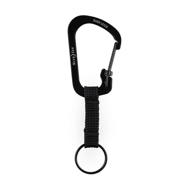 SlideLock Keyring – Carabiner Keyring with Safety Lock | Stainless Steel and Nylon