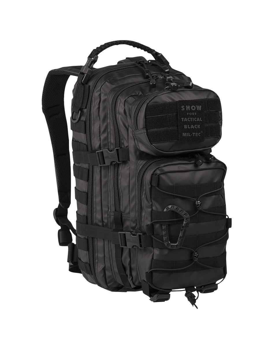 Mil-tec us assault tactical black backpack