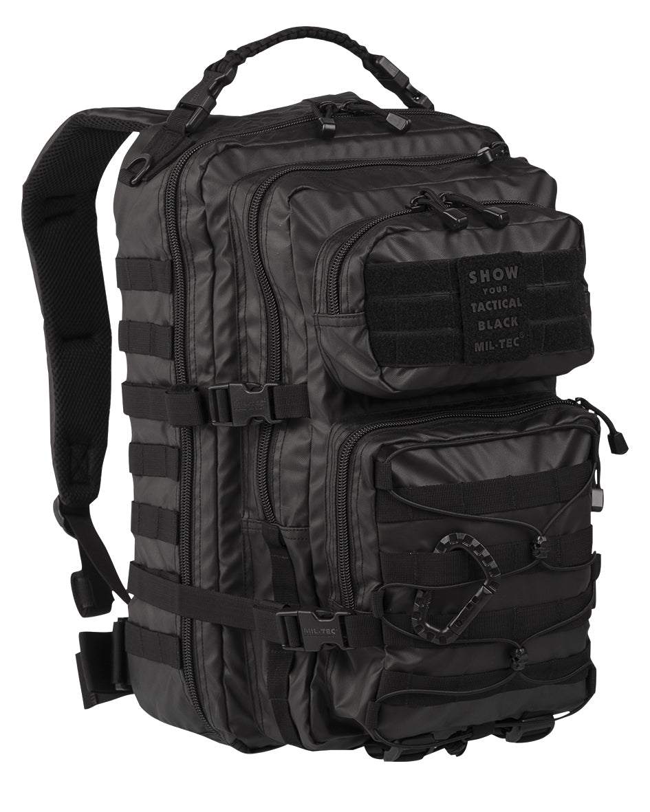 Mil-tec us assault tactical black backpack