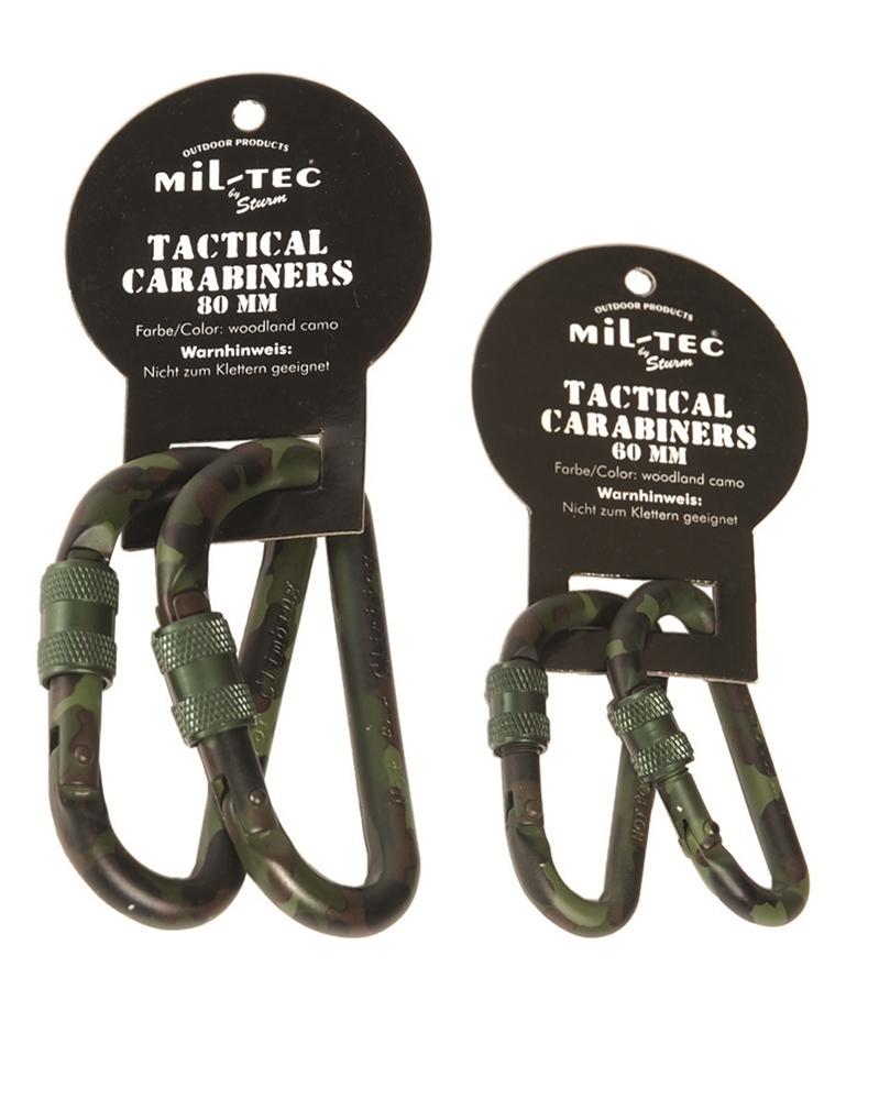 TACTICAL KARABINER WOODLAND 60MM (PAAR) NORTHVIVOR