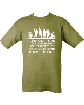 Behind Troops T-shirt - Olive Green XL NORTHVIVOR