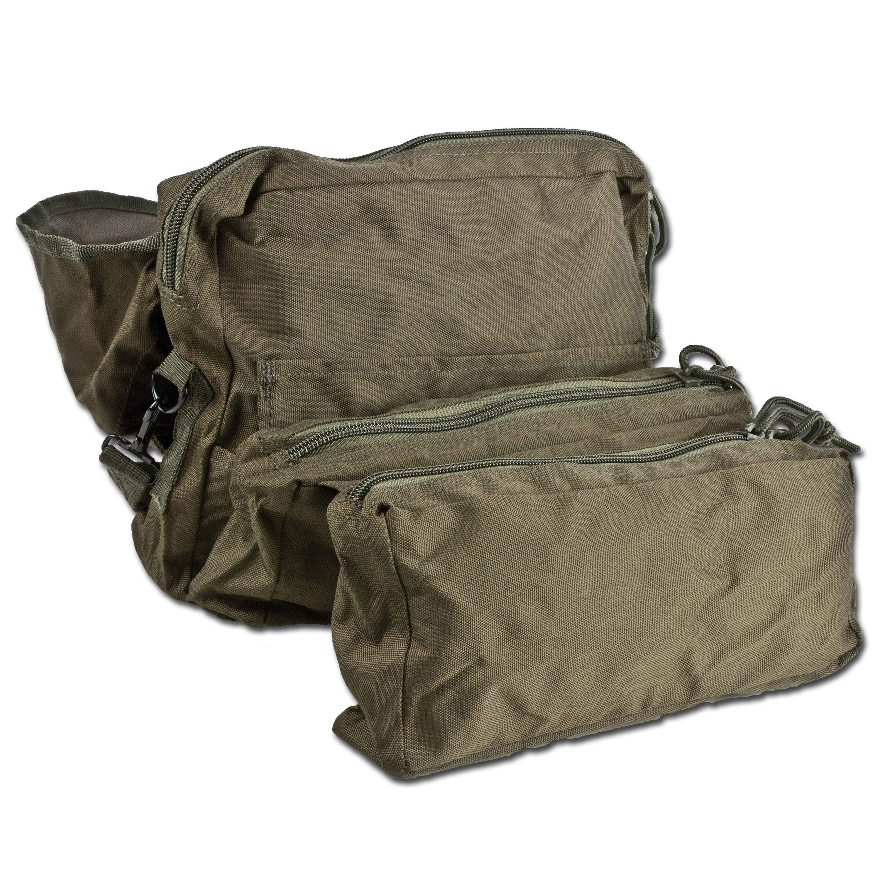 US medical first aid kit bag with olive strap
