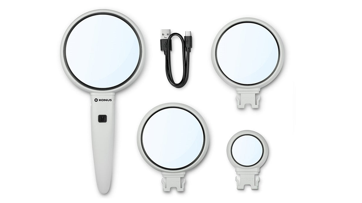 Konus Lupa TRIO with LED illumination and USB rechargeable lens