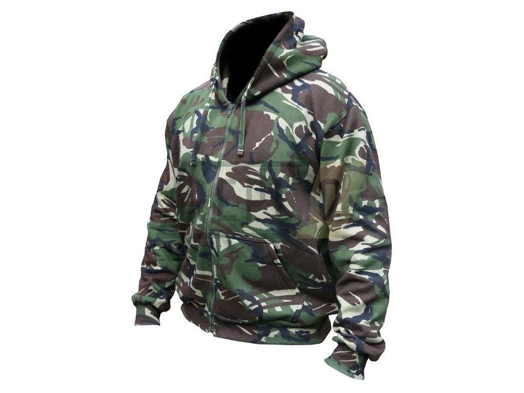 Sudadera Militar Hombre con Cremallera Completa – Kombat UK Camuflaje Camo Hoodie