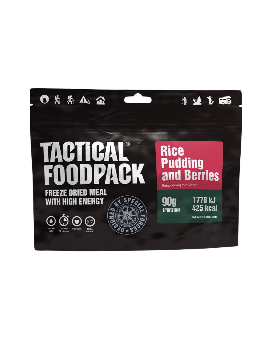 Tactical Foodpack Rice Pudding with Raspberries - Postre Listo para Ca