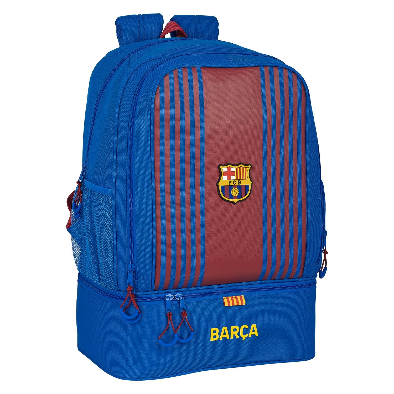 Bolsa de Deporte con Portazapatos F.C. Barcelona M825 Granate Azul marino