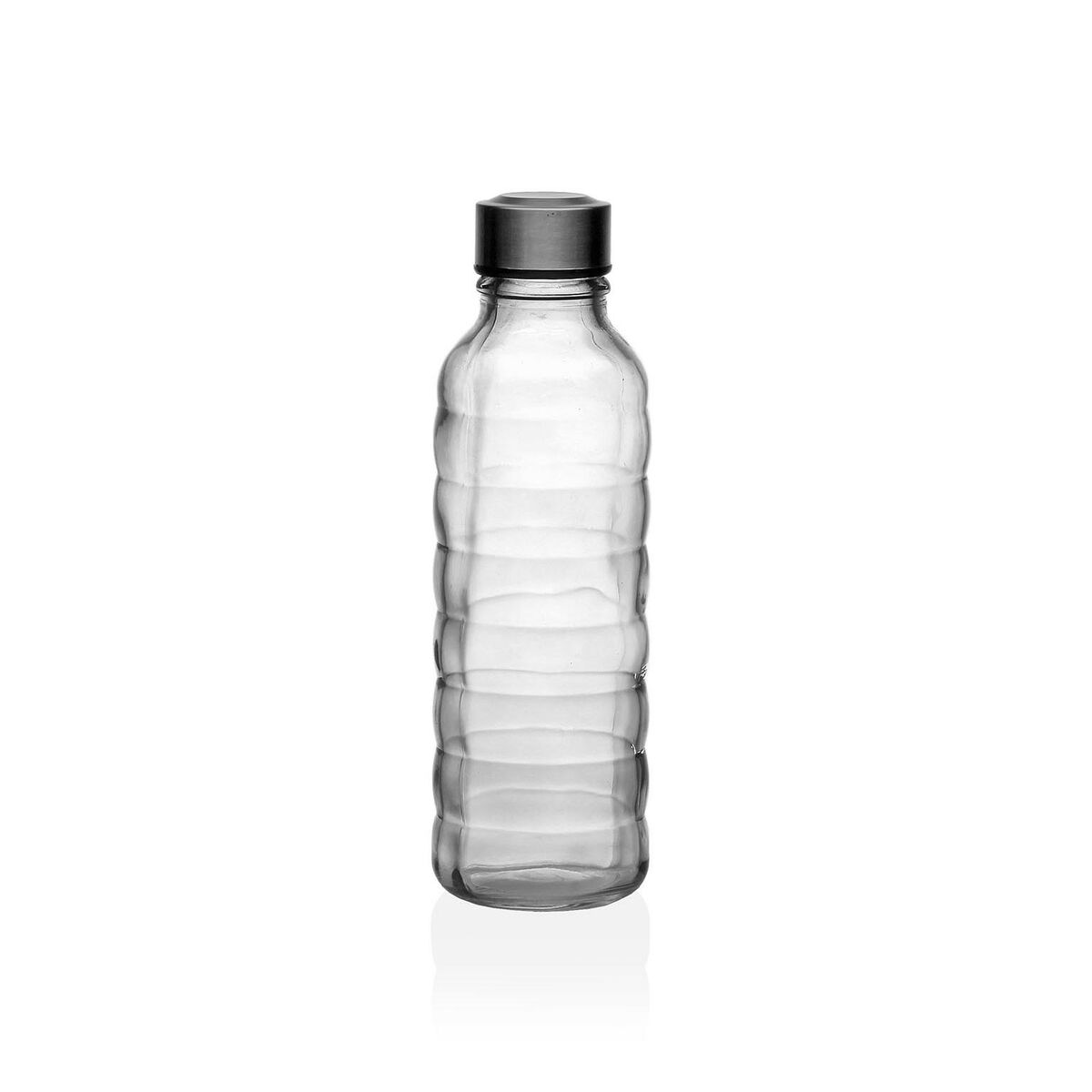 Botella Versa 500 ml Transparente Vidrio Aluminio 7 x 22,7 x 7 cm