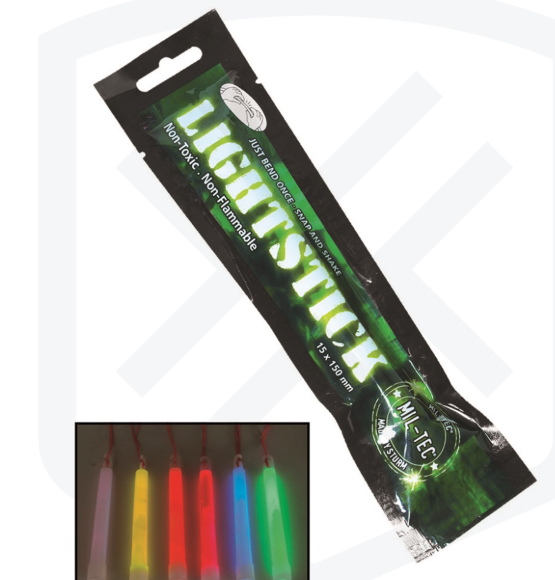Chemical light stick approximate dimensions 1X15 cm Mil-tec