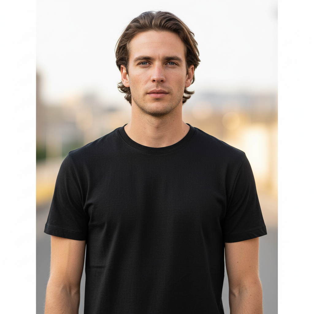 Camiseta Mil-Tec Negra – T-Shirt Black XL | 100% Algodón