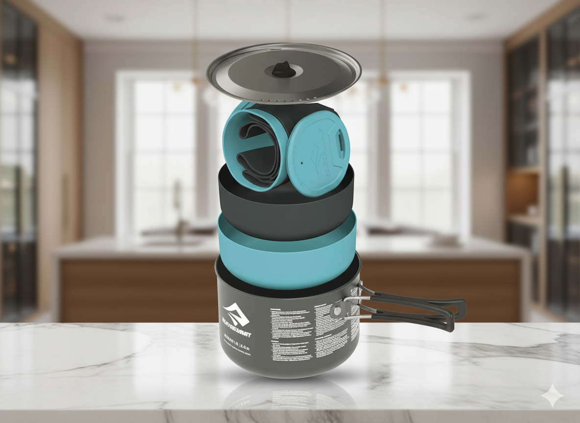 Conjunto de panelas Sea to Summit Alpha Pot Cookset 2.1 – Conjunto de cozinha leve para campismo e trilhos