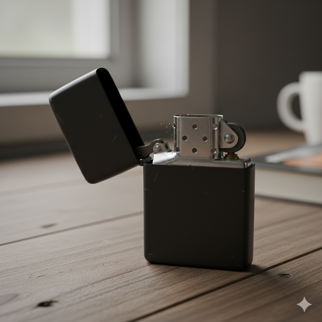 Mechero Militar a Prueba de Viento Negro – US Sturmfeuerzeug Black