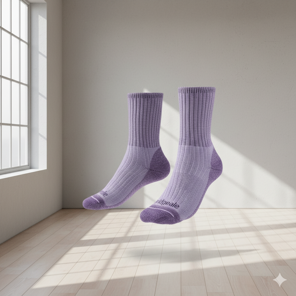 Meias de caminhada Bridgedale Hike Midweight Merino Comfort para mulher – Violeta