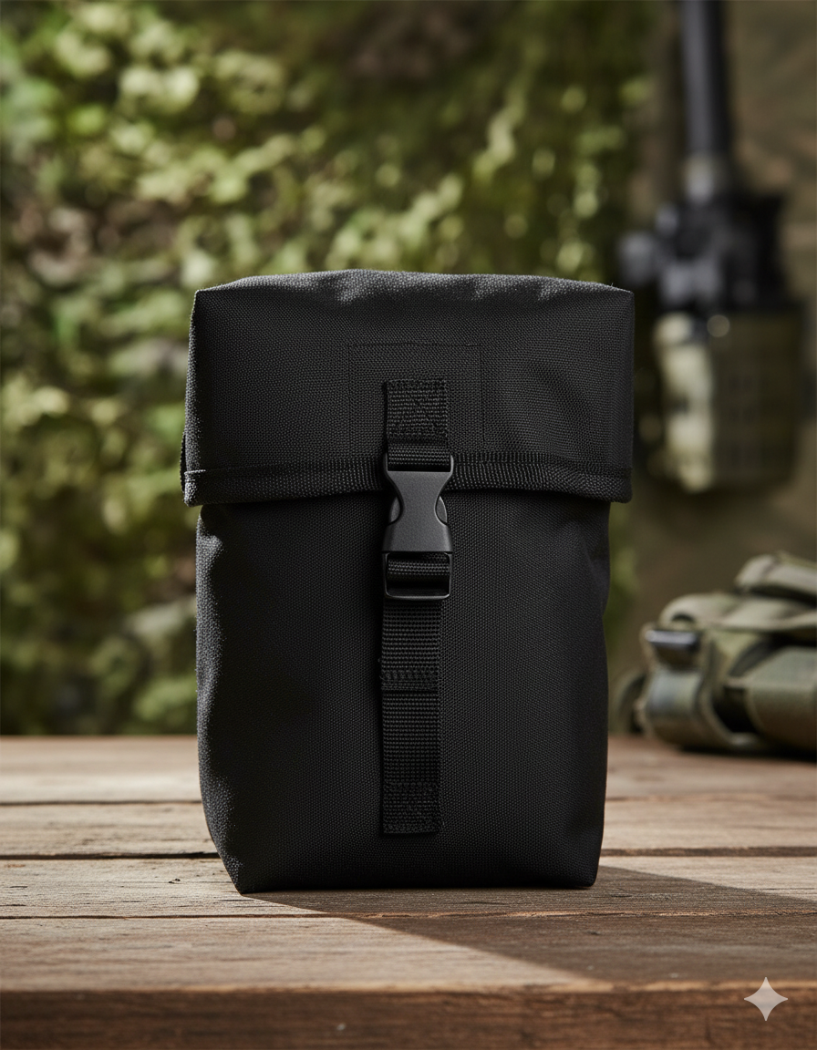 Bolsa Táctica Multipropósito Grande Negra | Koppeltasche LG Schwarz – Funda Modular para Cinturón o Chaleco