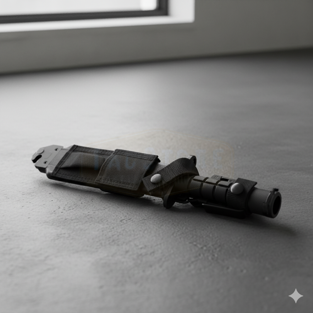 Faca Special Ops M-9 de 8" com lâmina fixa preta – 20,3 cm, design tático e de sobrevivência.