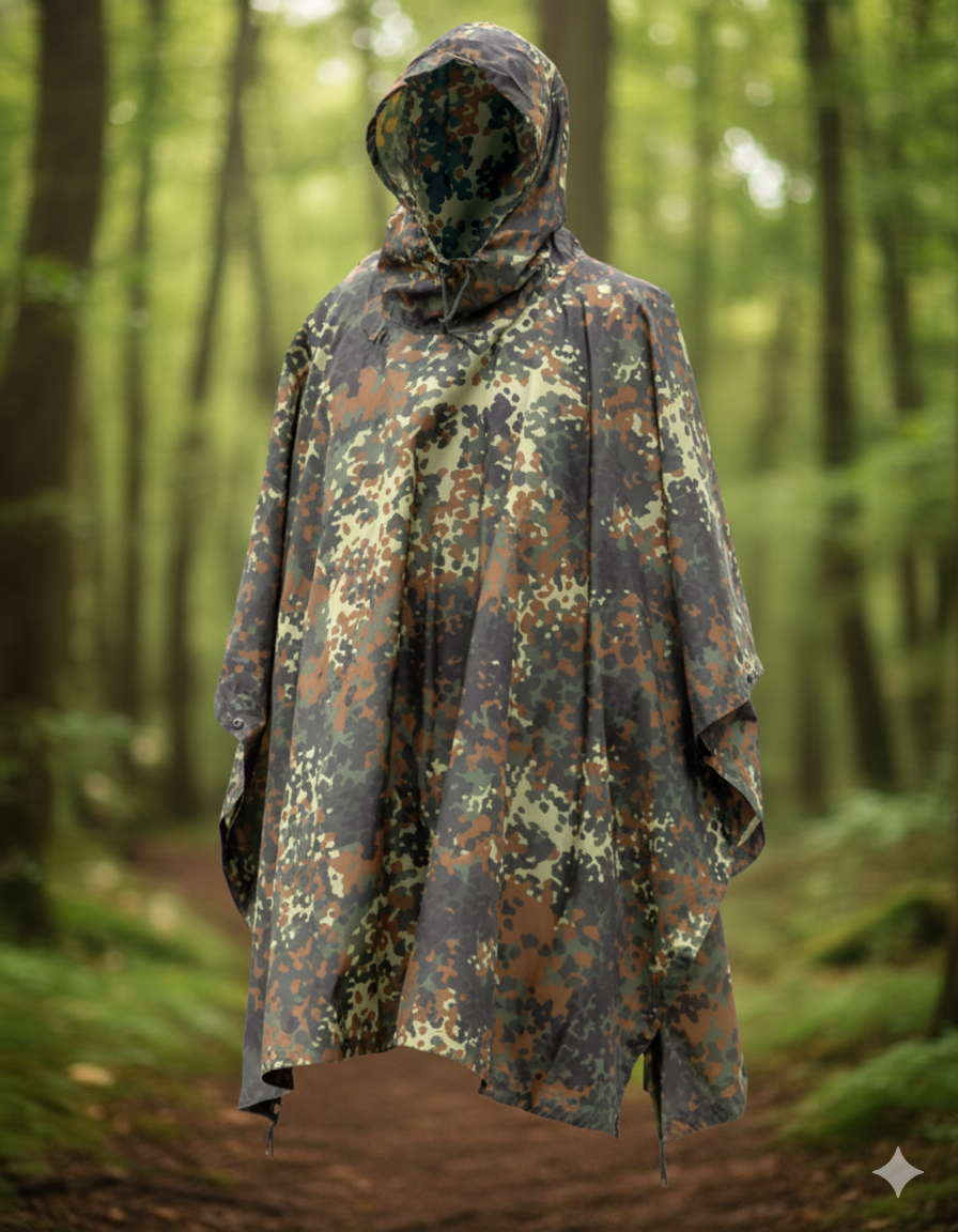 Poncho para la lluvia camuflaje