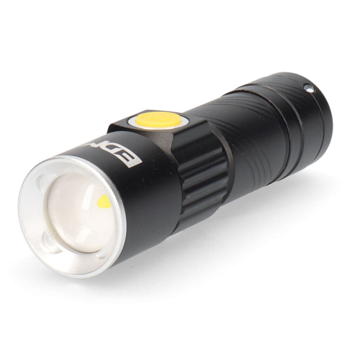 Linterna LED EDM USB Recargable Zoom Mini Negro Aluminio 120 Lm