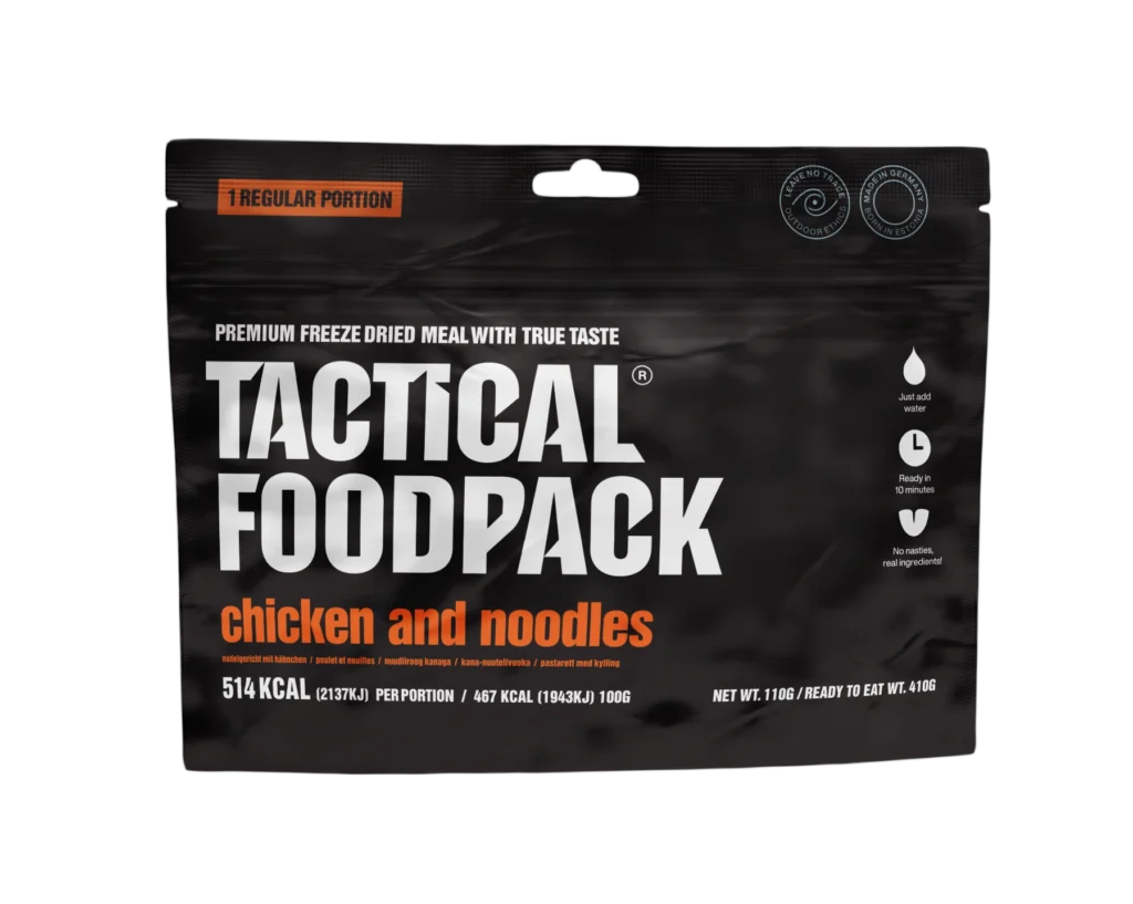 Pollo con Fideos en Salsa Cremosa de Coco – Comida Liofilizada GRANDE para Outdoor