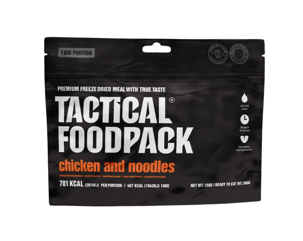 Pollo con Fideos en Salsa Cremosa de Coco – Comida Liofilizada GRANDE para Outdoor