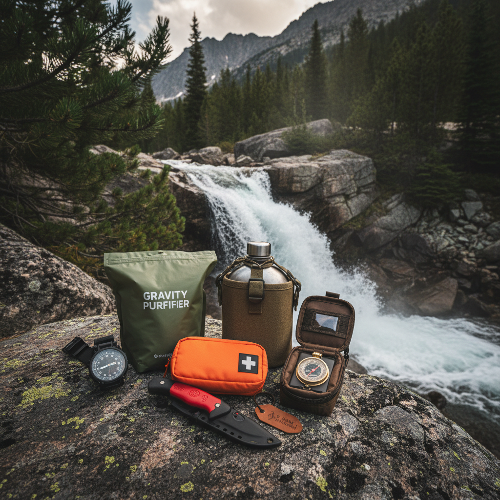 Kit Navegador Glaciar Rascafría – kit completo de supervivencia junto a cascadas de montaña