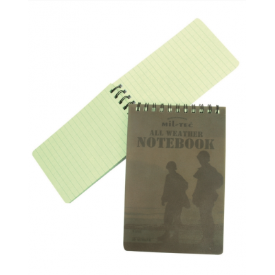 Bloc de Notas Impermeable Pequeño Mil-Tec – Meldeblock Wasserfest