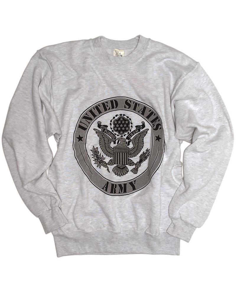 US SWEAT-SHIRT 'ARMY' GRAU NORTHVIVOR