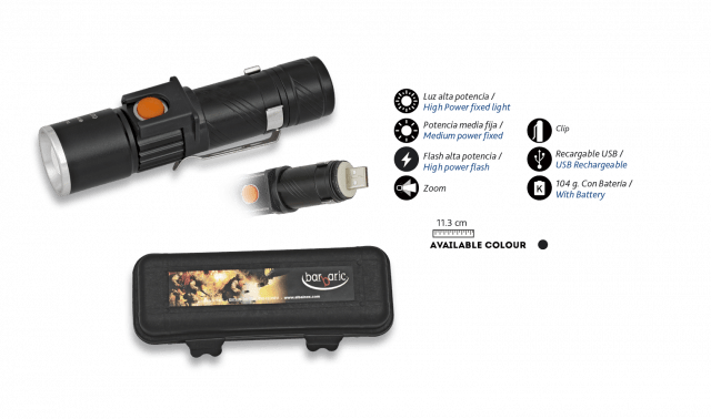 Linterna Recargable USB y caja NORTHVIVOR