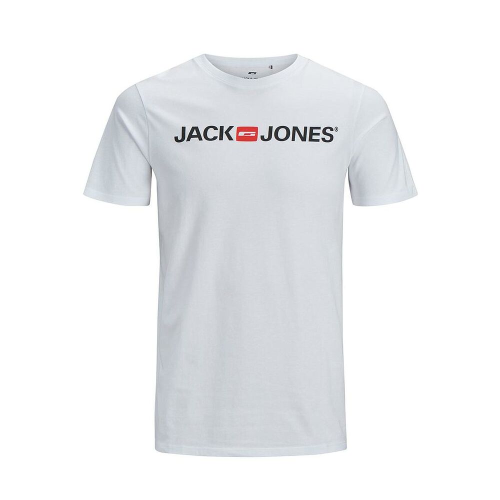 Camiseta de Manga Corta Hombre JJECORP LOGO TEE SS O-NECK NOSS  Jack & Jones  12137126  Blanco