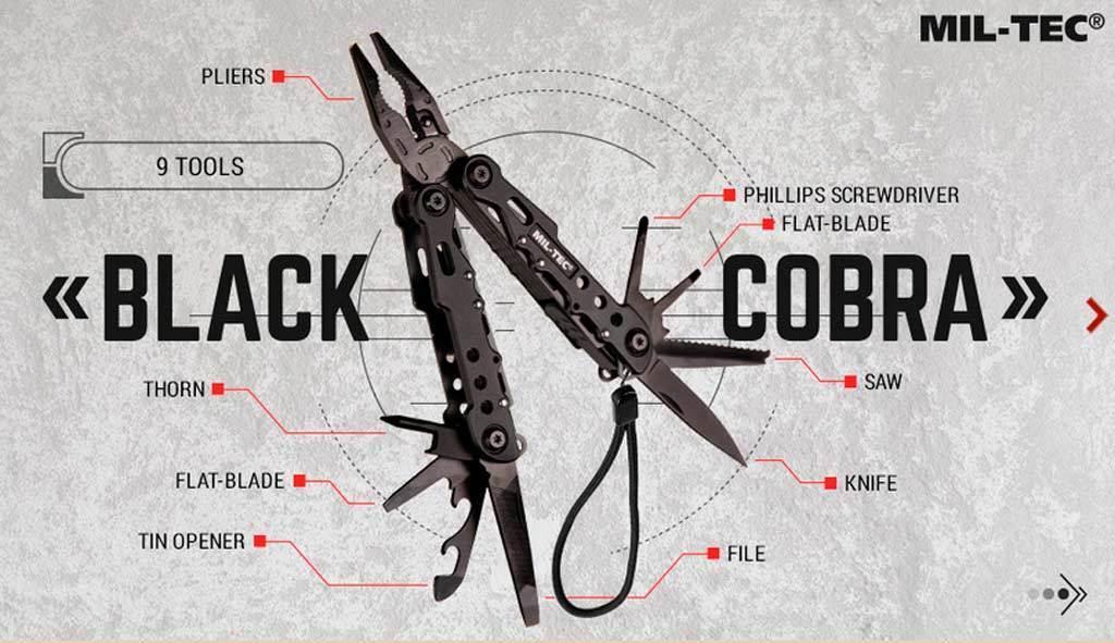 Alicates multiherramienta Black Cobra NORTHVIVOR